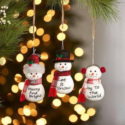 Set of 3 Snowman Ornaments