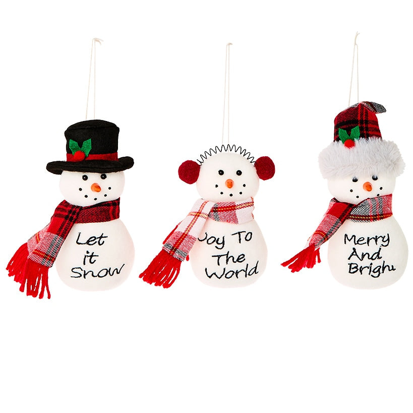 Set of 3 Snowman Ornaments