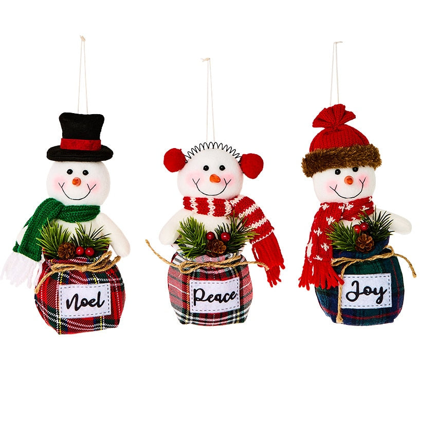 Set of 3 Snowman Ornaments