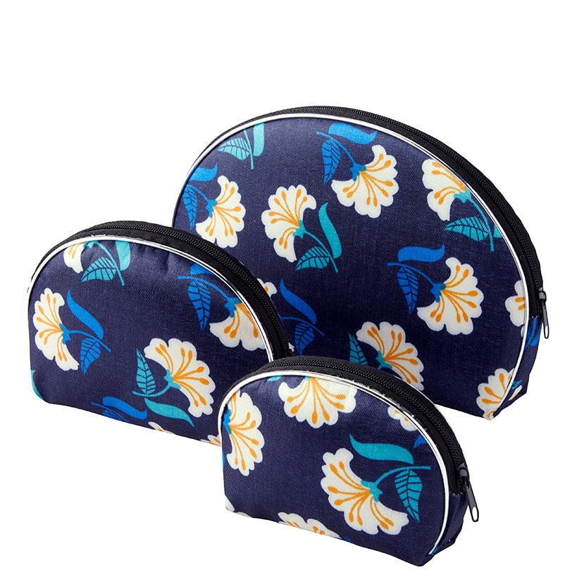 Zippered Cosmetic Bags Set of 3