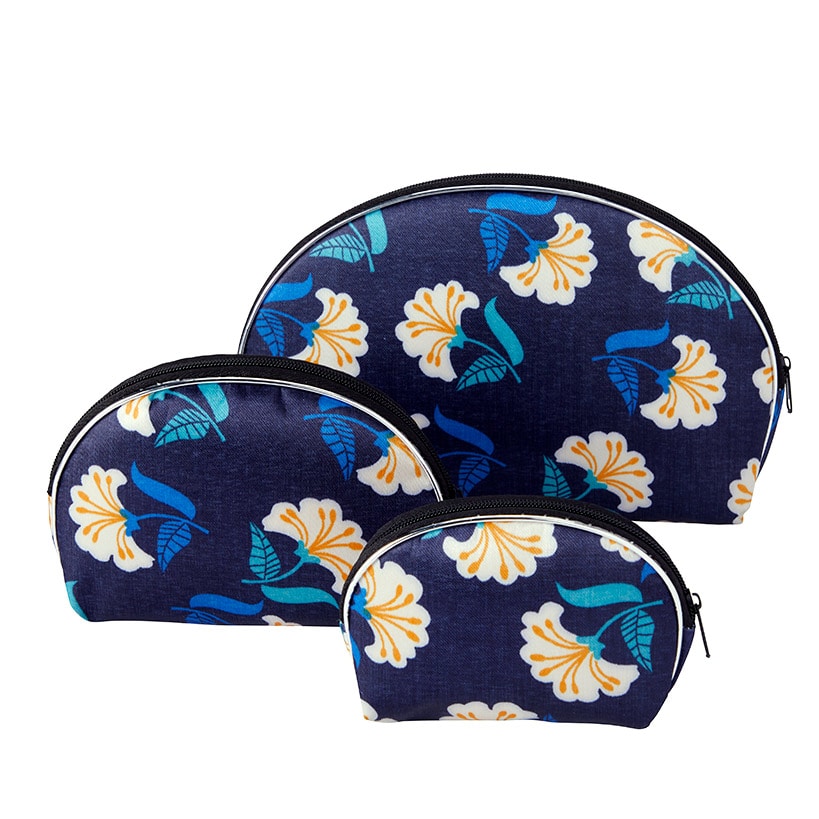Zippered Cosmetic Bags Set of 3