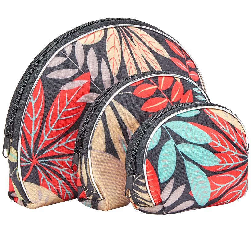 Zippered Cosmetic Bag Organizer Set of 3