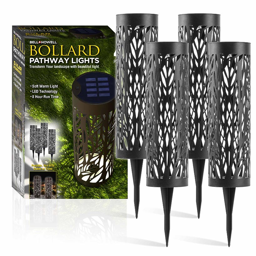 Bell+Howell® Solar Bollard Pathway Lights - Illuminate Your Outdoors