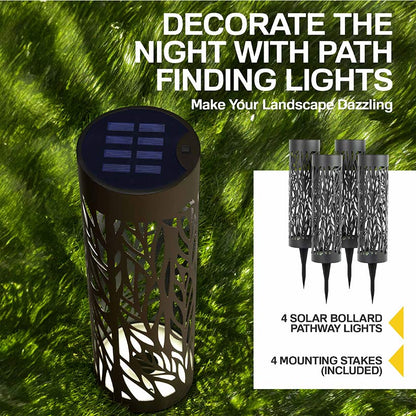 Bell+Howell® Solar Bollard Pathway Lights - Illuminate Your Outdoors