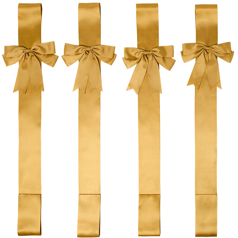 Sets of 4 Gold Cabinet Bows