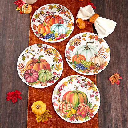 Set of 4 Harvest Dinner Plates or Napkin Rings