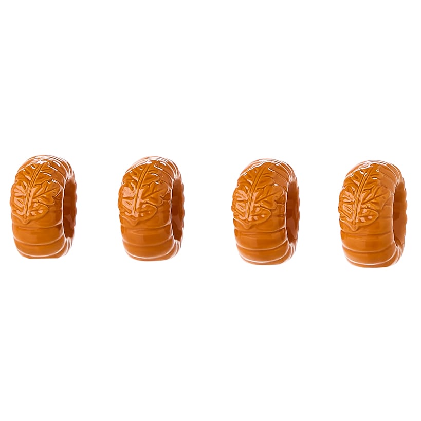Set of 4 Harvest Dinner Plates or Napkin Rings