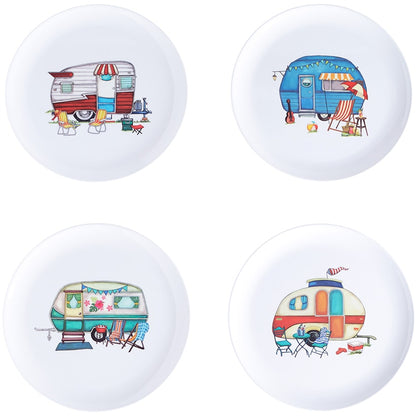 Summer Dining Melamine Plates Set of 4