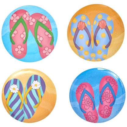 Summer Dining Melamine Plates Set of 4