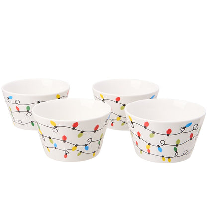 Merry Lights Set of 4 Mini Bowls or Ceramic Tray