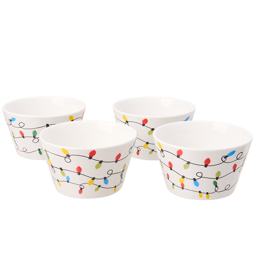 Merry Lights Set of 4 Mini Bowls or Ceramic Tray