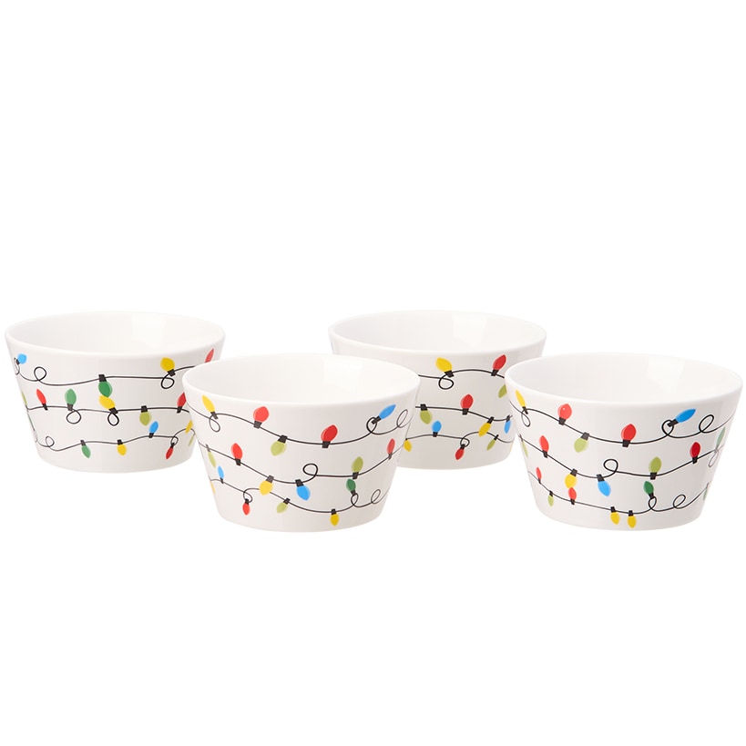 Merry Lights Set of 4 Mini Bowls or Ceramic Tray