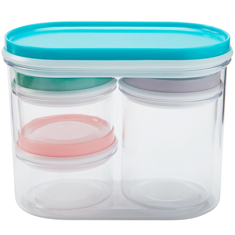 Mini Storage Containers with Airtight Lids Compact and Stackable