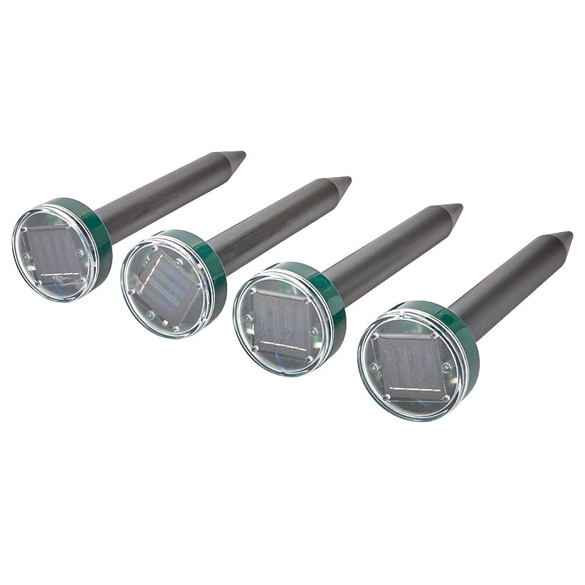 Eco-Friendly Rounded Solar Mole Repellant Stakes-Set of 4