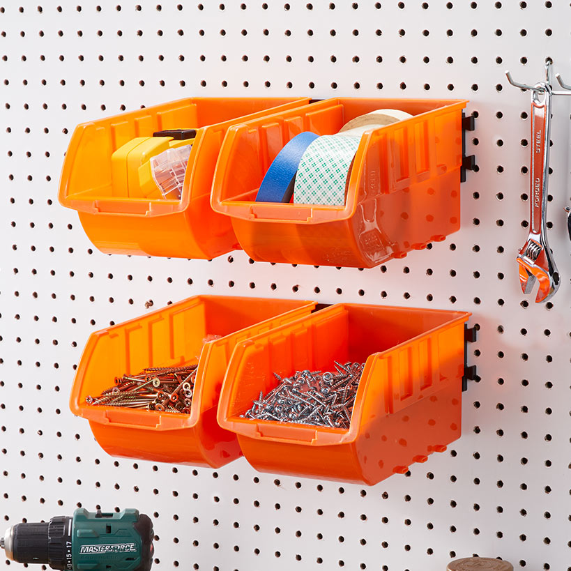Set of 4 Mountable Tool Bins