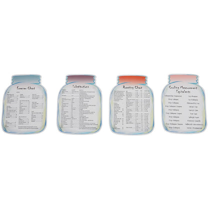 Set of 4 Pastel Kitchen Helper Magnets