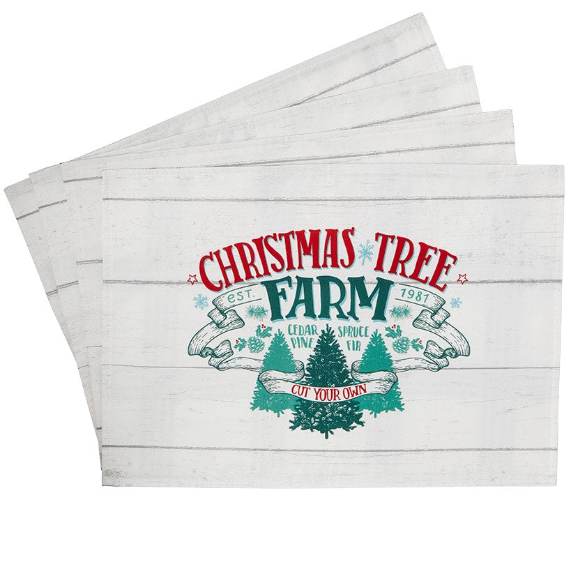 Farmhouse Christmas Table Runner or Set of 4 Placemats