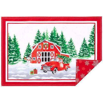 Christmas at the Barn Set of 4 Placemats or Table Runner