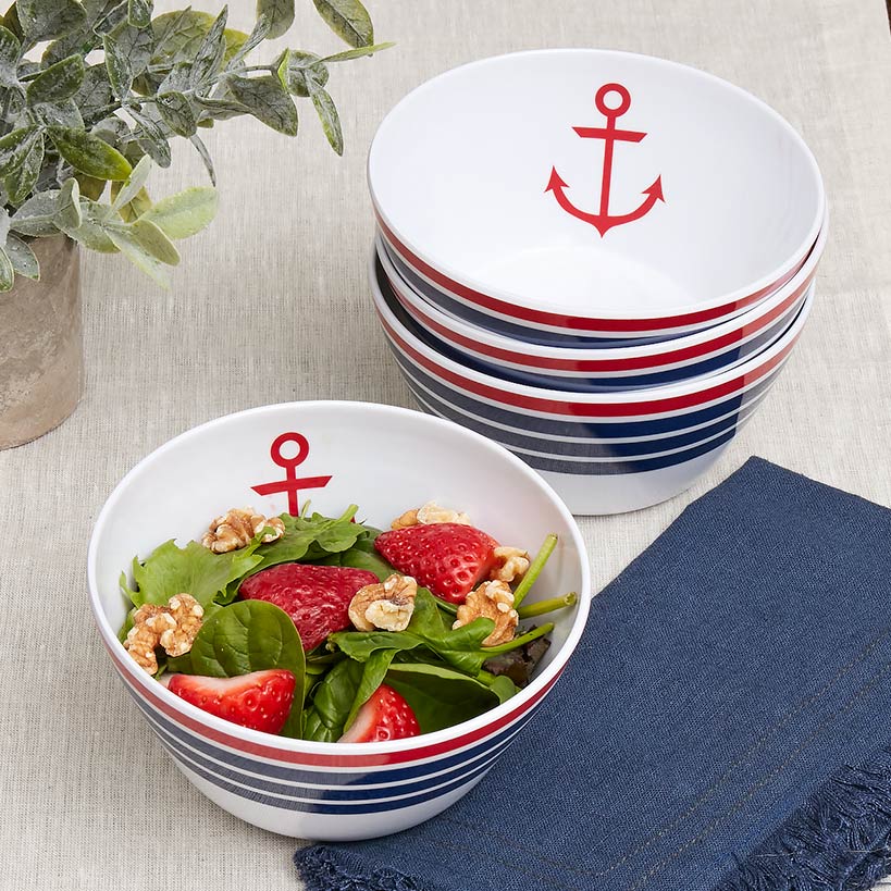 Lake Melamine Dinnerware Platter or Set of 4 Plates or Bowls#select-item_set-of-4-salad-bowls