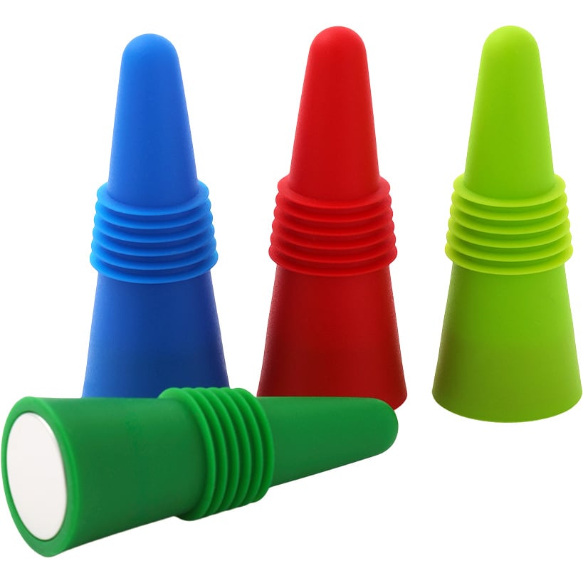 Silicone Wine Bottle Stoppers Set of 4