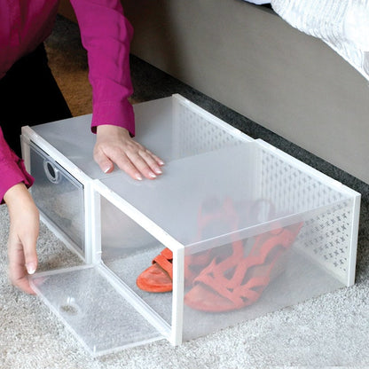 Shoe Butler™ Stackable Shoe Storage - Set of 4 for Protection, Organization