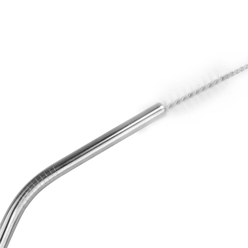 Stainless Steel Straws and Cleaning Brush Set of 4