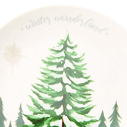 Set of 4 Winter Forest Appetizer Plates