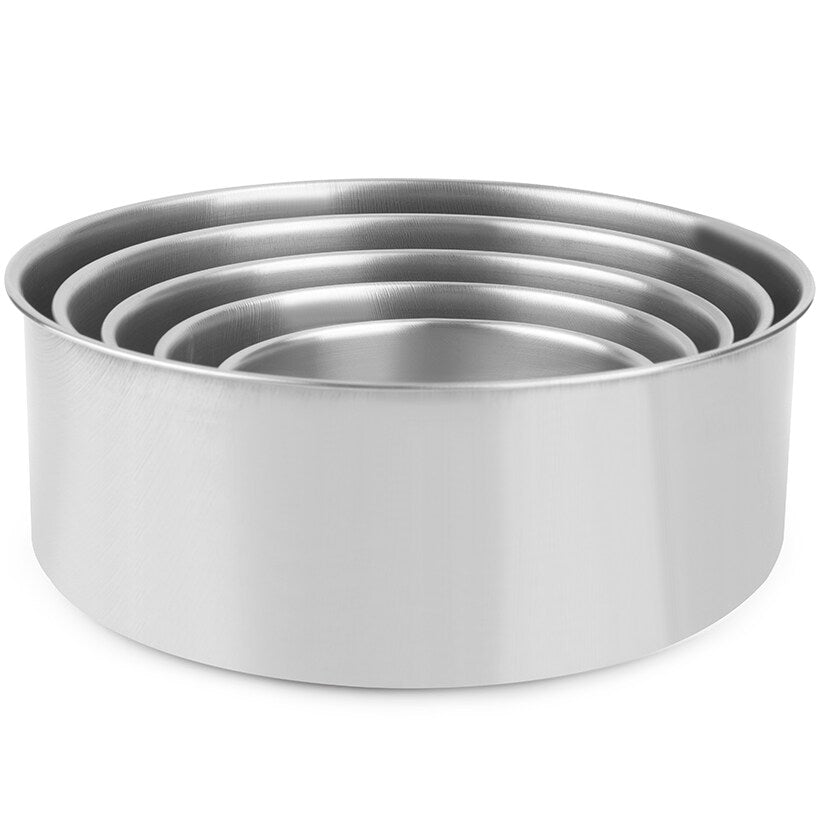 Stainless Steel Mixing Bowls Set with Lids Set of 5#select-color_silver