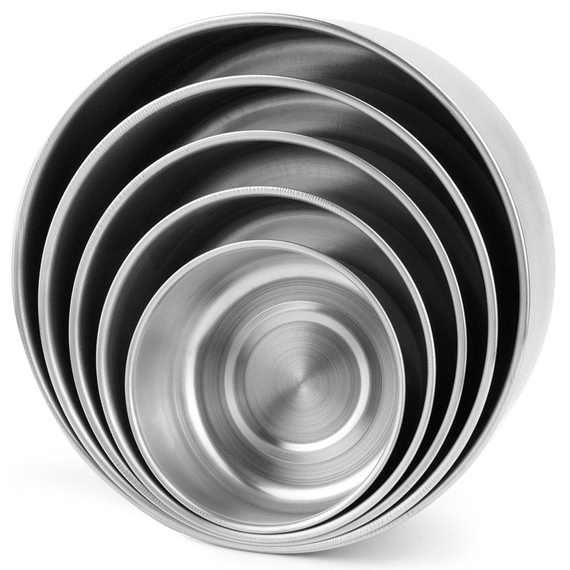 Stainless Steel Mixing Bowls Set with Lids Set of 5#select-color_silver