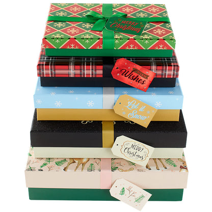 Set of 5 Nested Holiday Gift Boxes