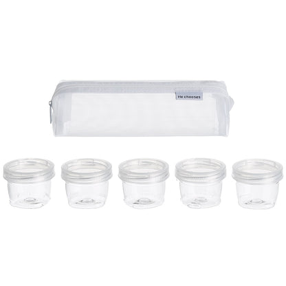 Mini Plastic Seasoning and Spice Jar Set with Carrier Bag