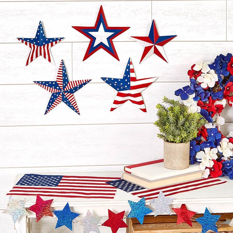 Americana Gnome Stars and Stripes Decor#select-item_set-of-5-stars