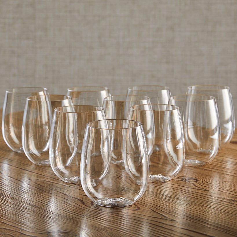 Set of 10 16 Oz. Stemless Wine Glasses