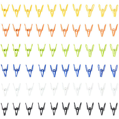 Metal Office Paper & Binder Clips in Multicolor - Set of 60