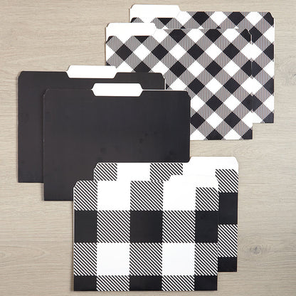 Set of 6 Buffalo Check File Folders