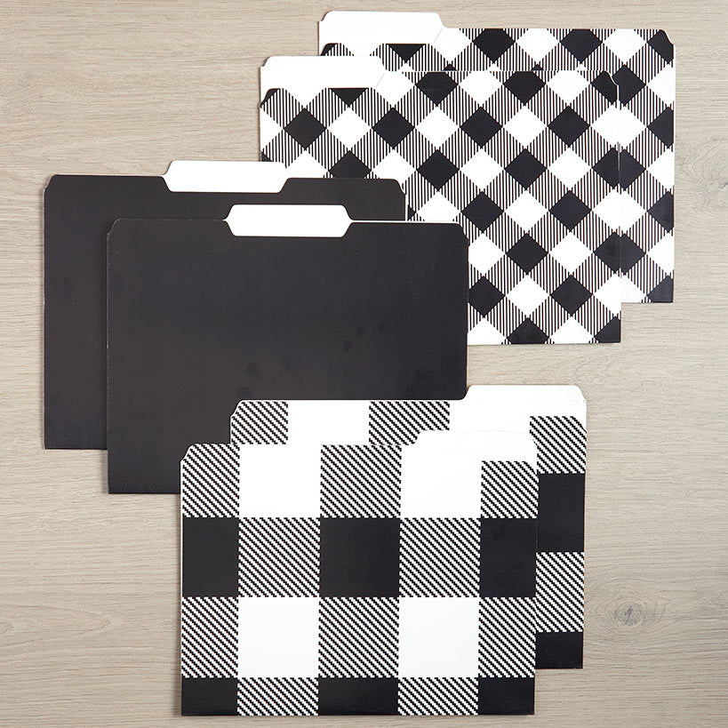 Set of 6 Buffalo Check File Folders