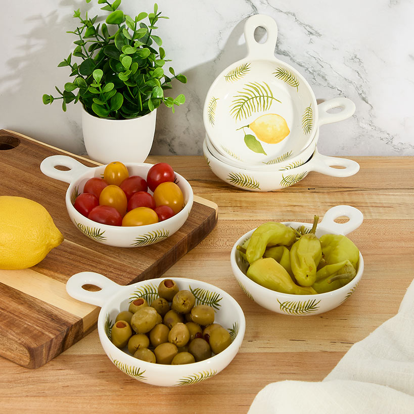 Temp-tations® Skillet-Shaped Ceramic Dip Bowls - Set of 6#select-item_beelieve-white