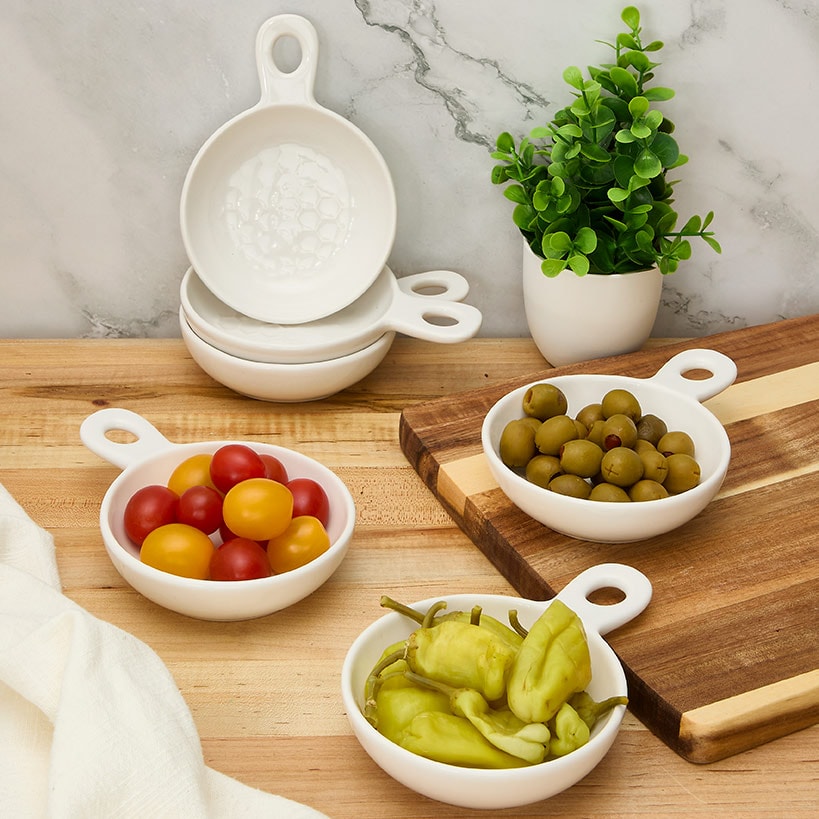 Temp-tations® Skillet-Shaped Ceramic Dip Bowls - Set of 6#select-item_lemons-and-palms