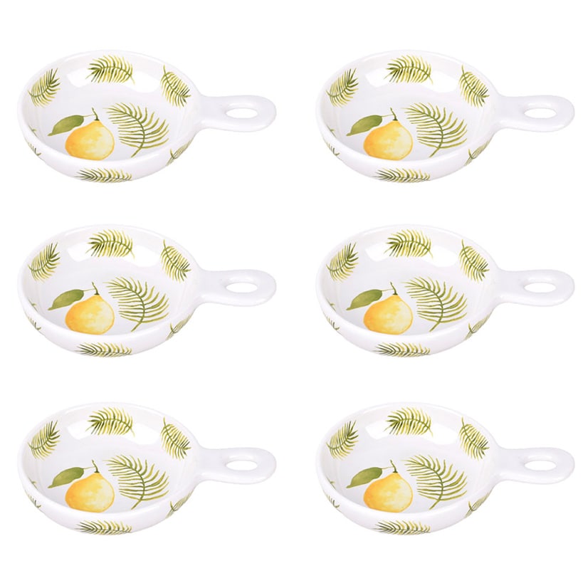 Temp-tations® Skillet-Shaped Ceramic Dip Bowls - Set of 6