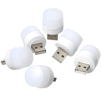 Mini USB Warm White LED Light Set Of 6 Easy To Use Compact Portable