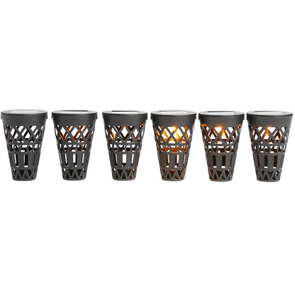 Solar Torch with Hanging and Garden Stake-Set of 6