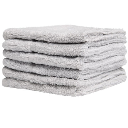 Homewear Highland Border Zero Twist Cotton Washcloth, Set of 6