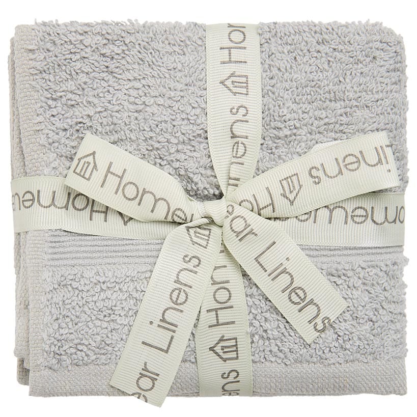 Homewear High Rise Stripe Low Twist Cotton Washcloth, Set of 6