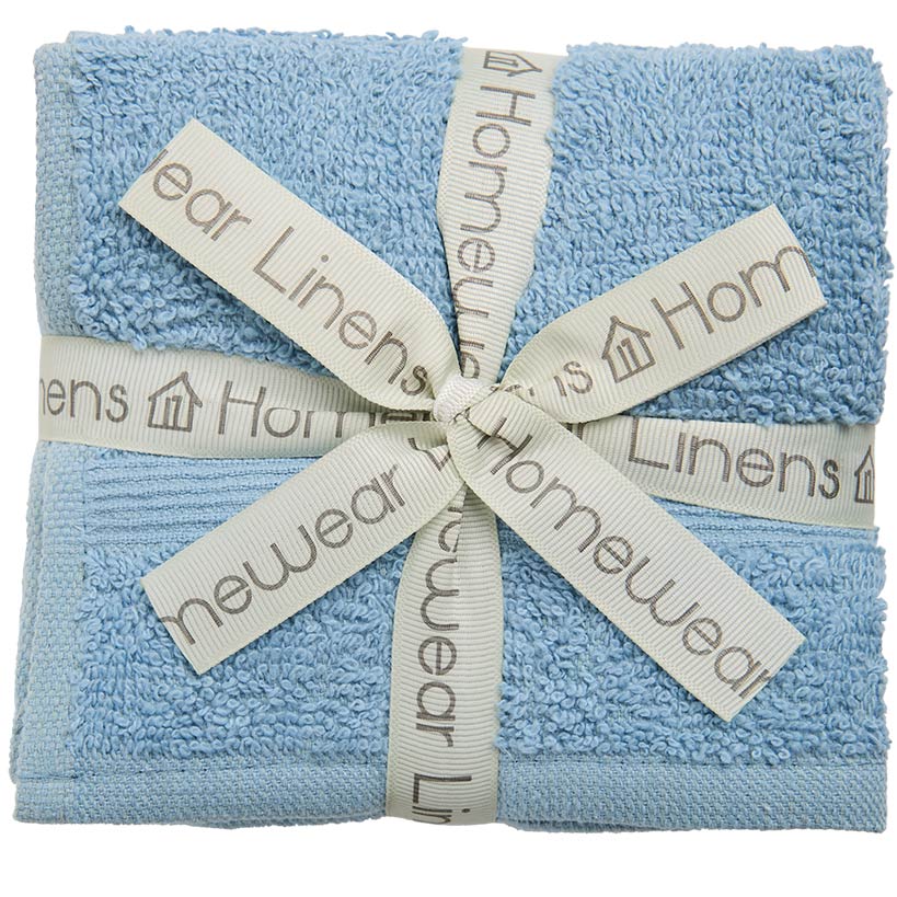 Homewear High Rise Stripe Low Twist Cotton Washcloth, Set of 6