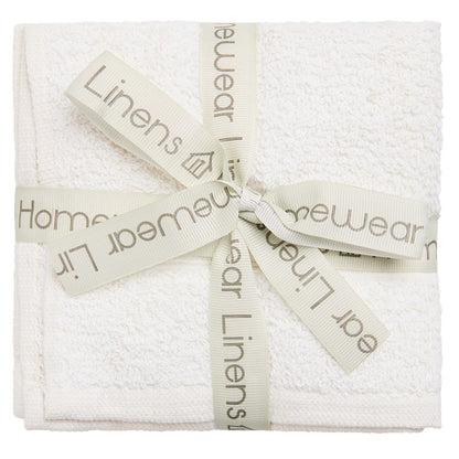 Homewear High Rise Stripe Low Twist Cotton Washcloth, Set of 6