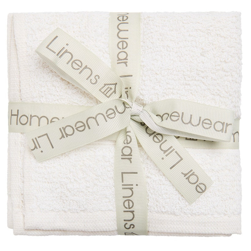 Homewear High Rise Stripe Low Twist Cotton Washcloth, Set of 6