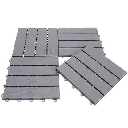 Multi Purpose Interlocking Gray Tiles - Set of 9