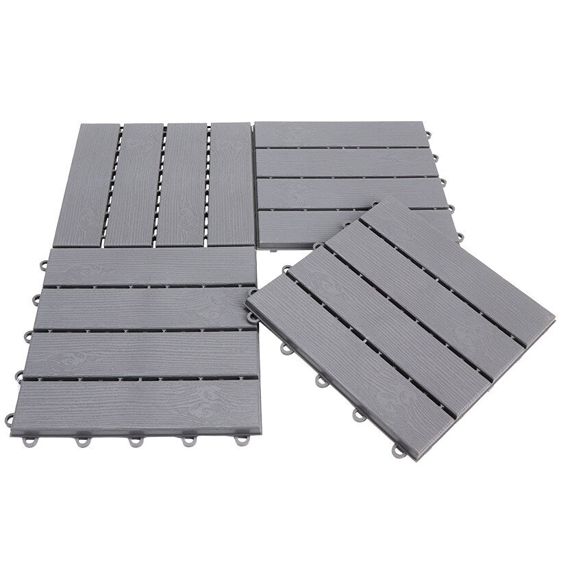 Multi Purpose Interlocking Gray Tiles - Set of 9