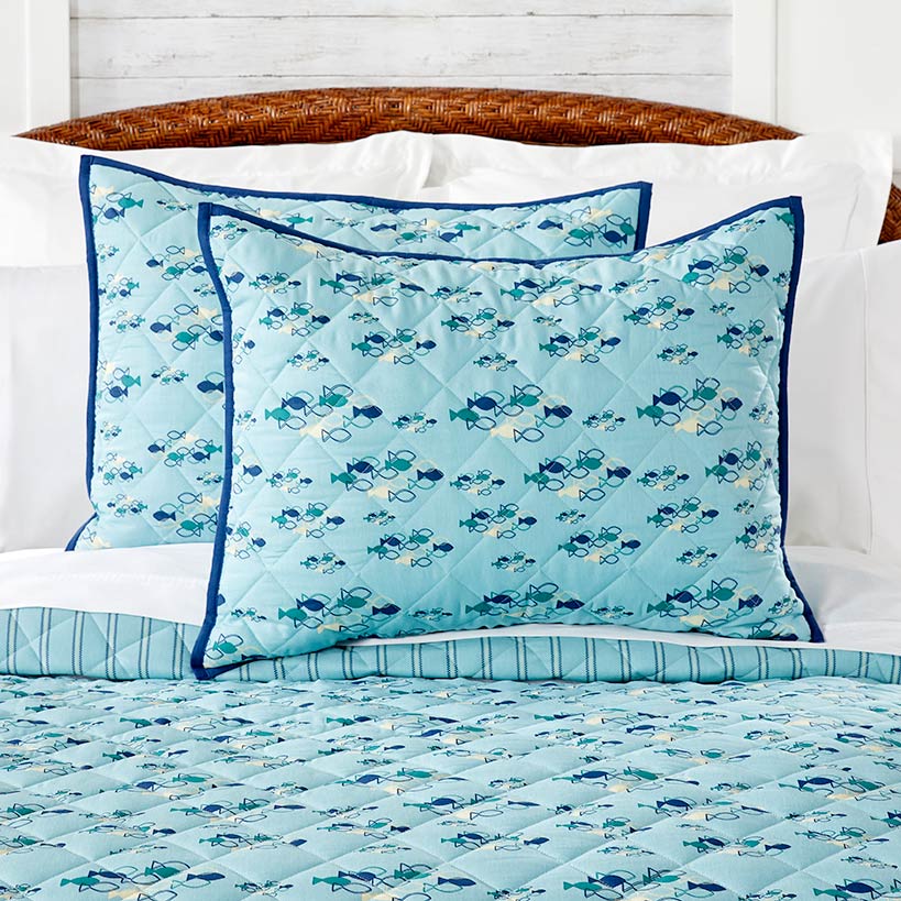 School of Fish Reversible Full/Queen or King Comforter or Sham#select-item_sham