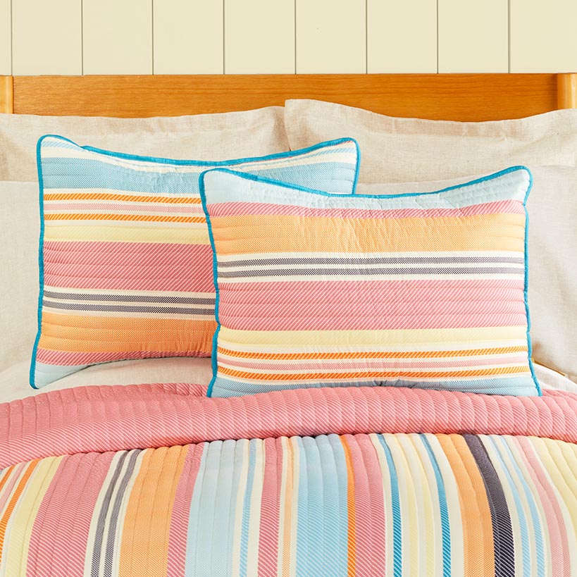 Summer Stripe Sham or Accent Pillow